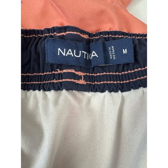 Nautica Mens Quick-Dry Icon Logo Sail Guava Punch 8.5” Swim Trunk Shorts SZ M - Picture 4 of 8